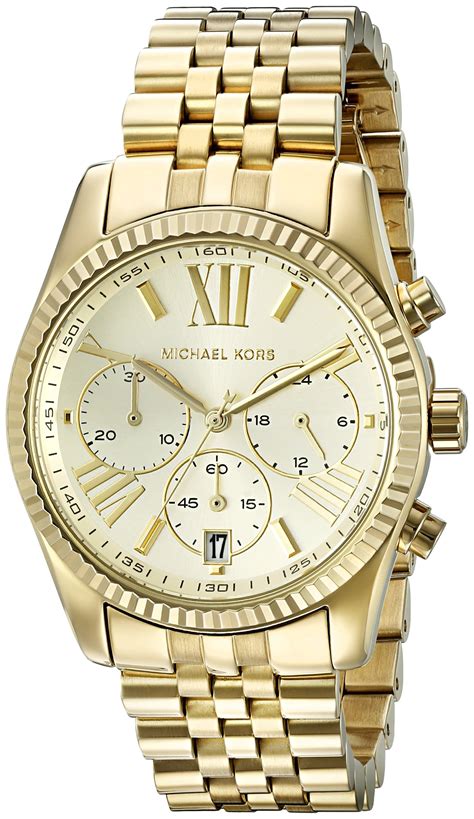 michael kors women's lexington watch silver|oversized lexington gold tone watch.